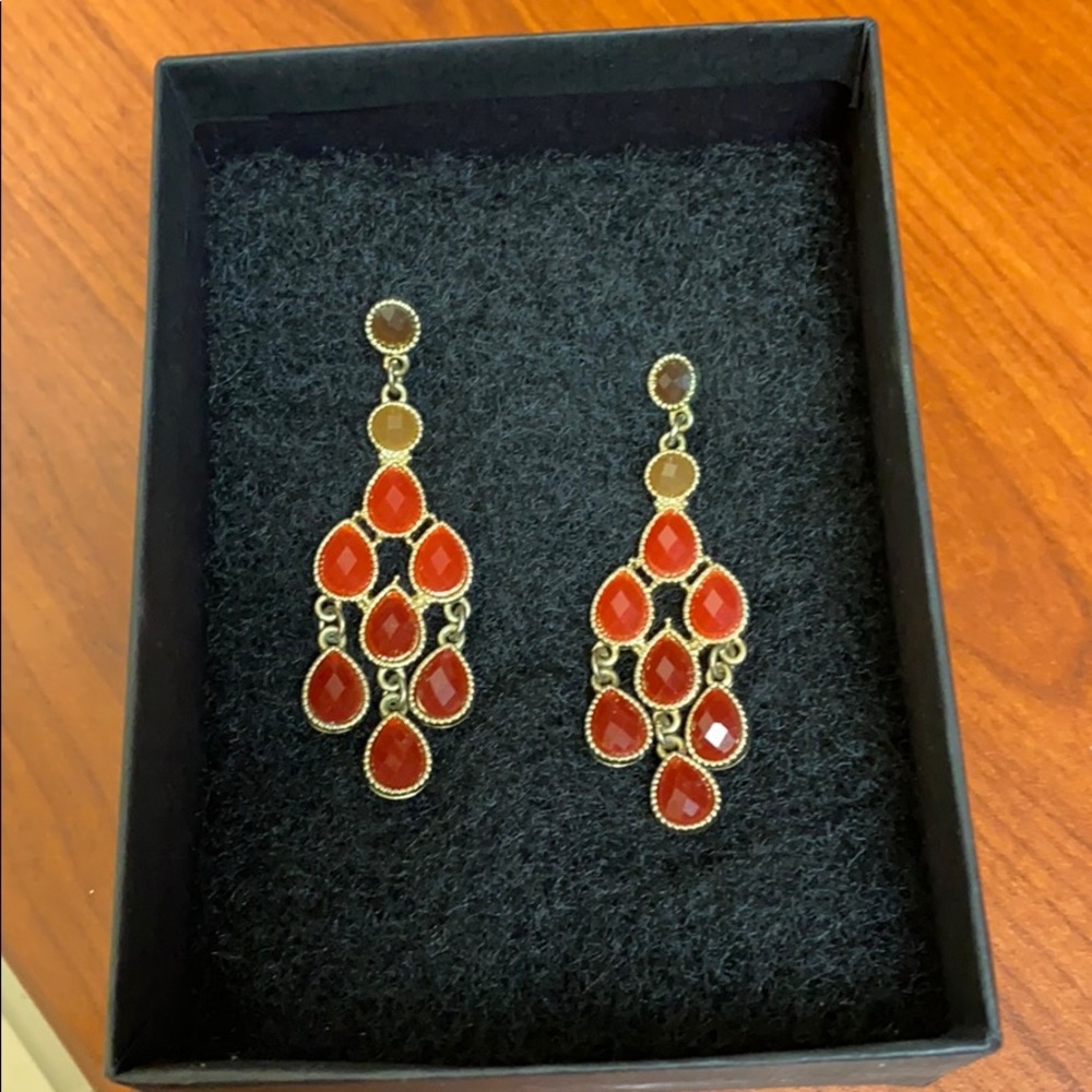 Shades of Red Chandelier earrings
